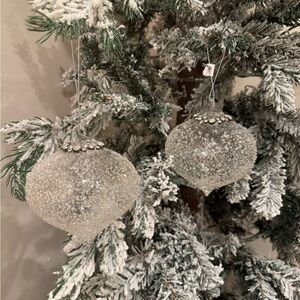 Elegant Silver Holiday Ornaments